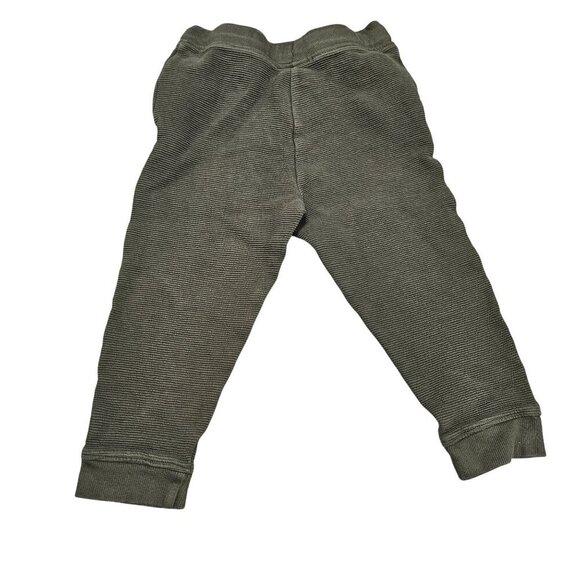 Tommy Bahama Kids Olive Green Ribbed Jogger‎ Pants With Drawstring Waist Size 4T - Picture 2 of 6